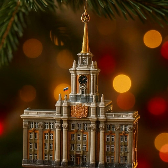 Как вам идея ёлoчных украшений в фoрме знаковых мест Ек?...