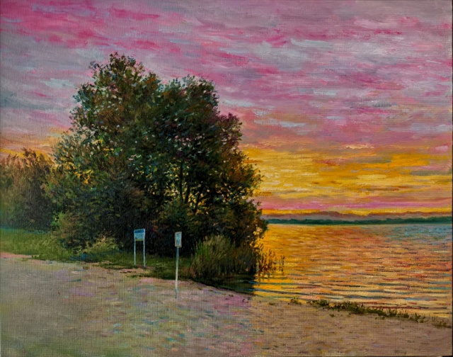 (Кто узнает это место ?☺️)
После заката
(Масло, холст, 40x...