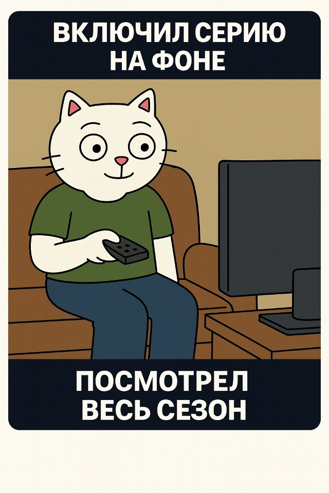 Планировал просто включить что-то, пока занимаешься де...