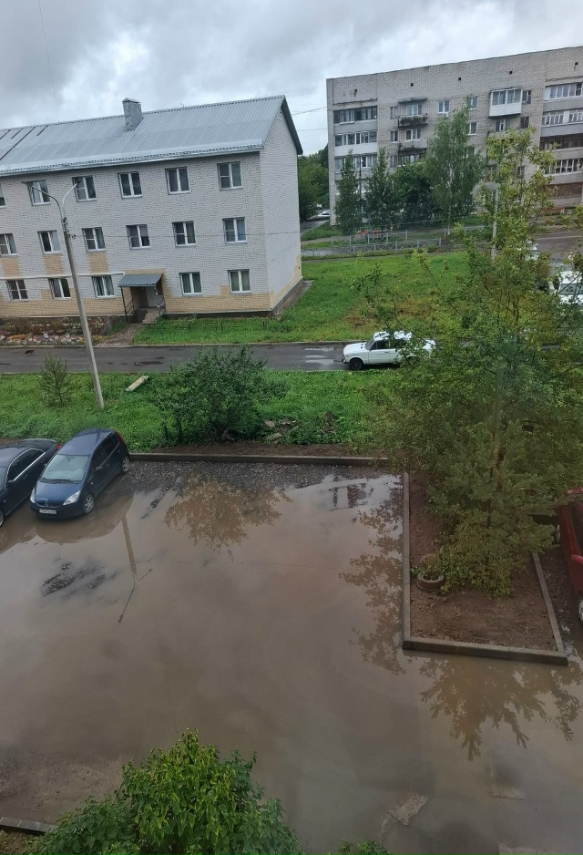 Борисогорское поле 14б. После дождей не уходила вода, а ?...