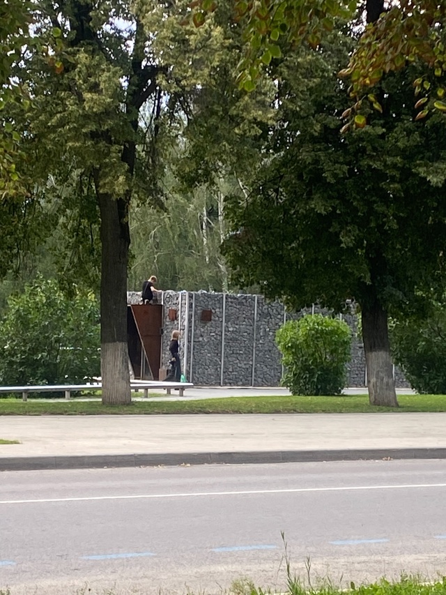Дети у искры забирают на уличных туалет и сидят там.что...