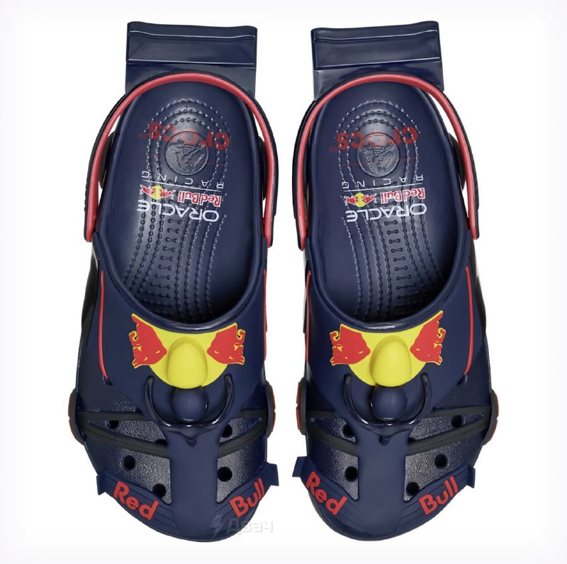 Crocs замутили коллаб с Red Bull и выкатили гоночные тапки в виде болидов F1
Покупателей ждёт два в