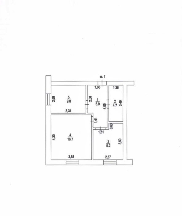 Продам 2-комнатную квартиру 46,5 квадратных метров.
Расп...