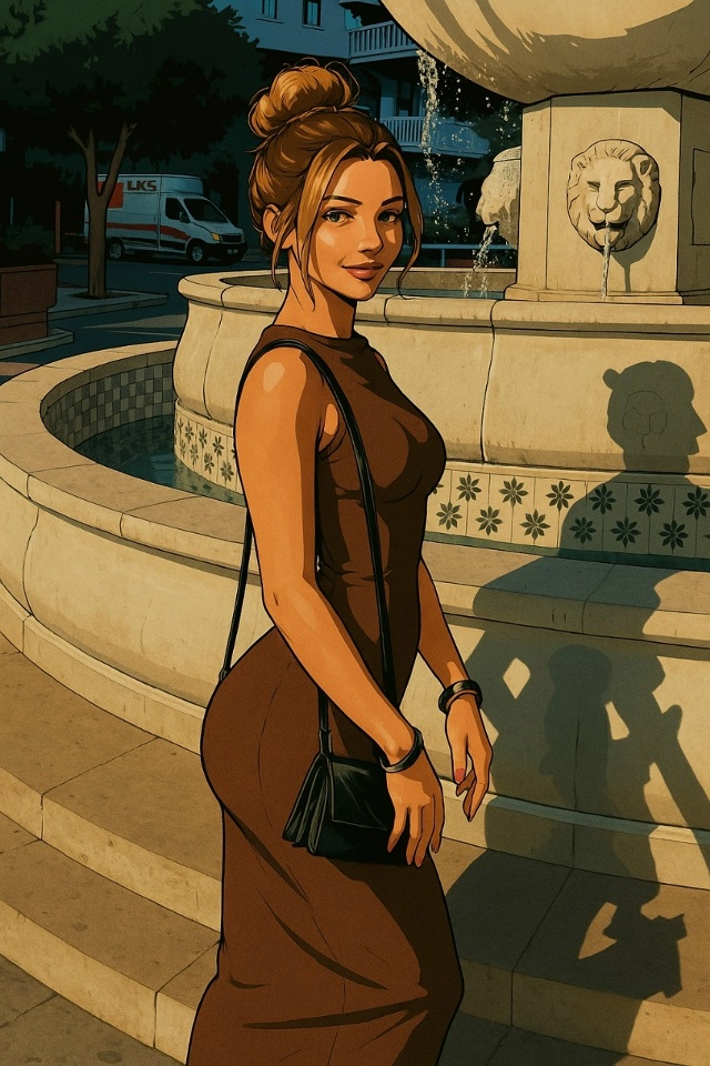 Портрет на холсте в стиле GTA
Она — главная героиня тв?...