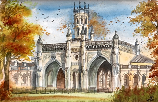 Петергоф в живописи
Алла Биленко. Вокзал. Осенний Пет...