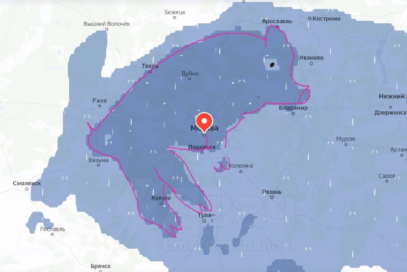 ⚡️Сегодня Москву атакует аномально мощный ливень, гроза и ветер до 17 м/с: выпадет половина месячной