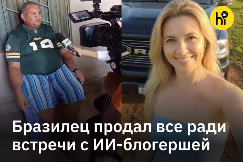❤️ Бразилец продал все имущество и пересек полстраны ради ИИ-женщины
49-летний строитель Эдимар Роч