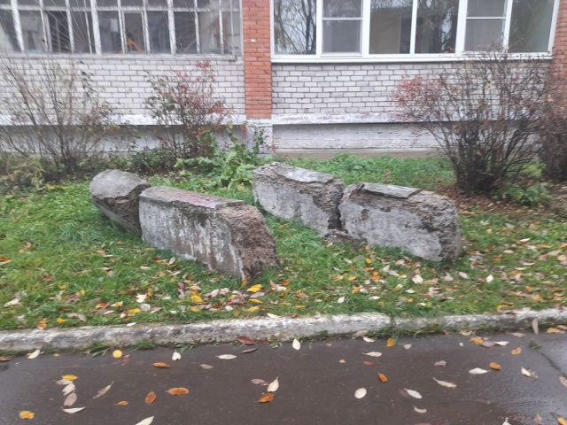 Пр.Лесной 5.Эти два булыжника с середины лета лежат до с...