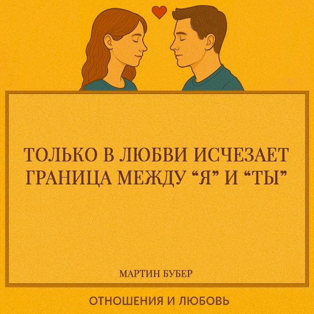 Любовь разрушает привычное разделение между “я” и “т...