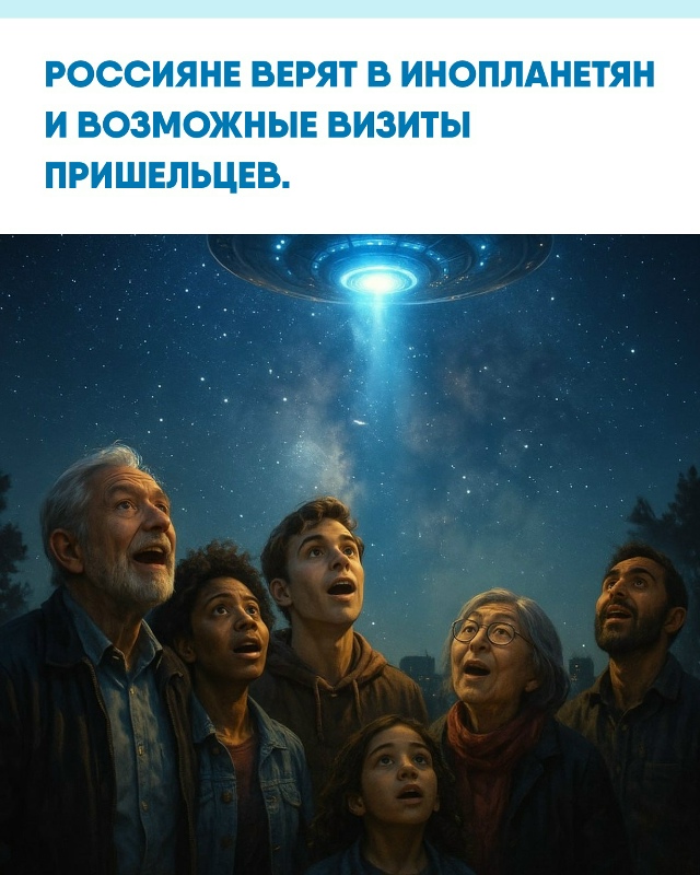 По данным ВЦИОМ, 79% россиян считают, что во Вселенной ес...