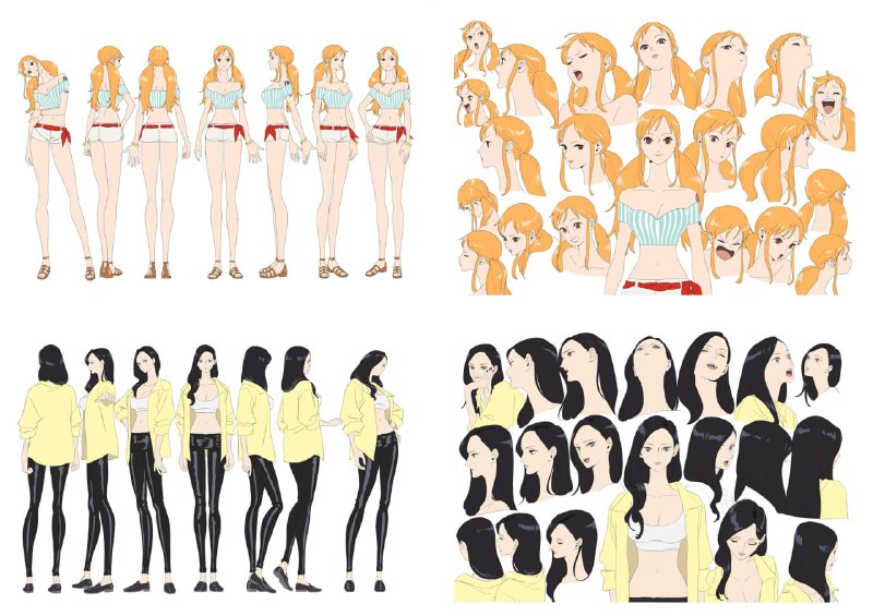 💖Дизайн персонажей аниме-адаптации ранобэ «Ван-Пис: Героини»
Роман был написан Дзюном Эсакой и расс