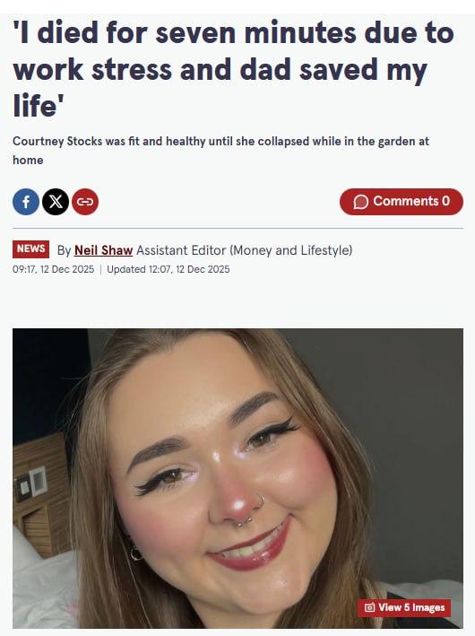 У 22-летней девушки из Великобритании остановилось сердце из-за сильного стресса на работе.
За нед