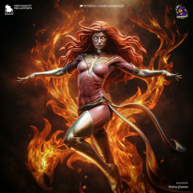 Тёмный Феникс ( Dark Phoenix (X-Men) , общая высота фигурки 31,8 см....
