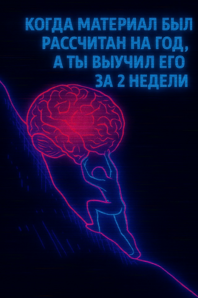 Лично я начинаю учить всю программу за два дня до экзам...