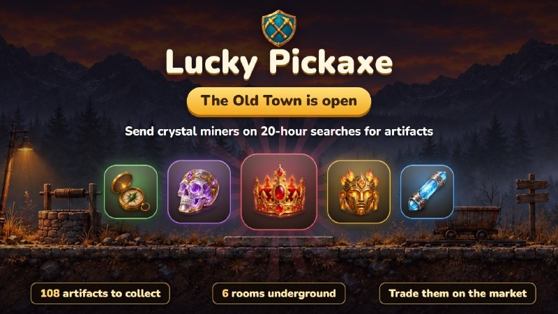#Lucky_Pickaxe ⛏️
Новость #1:
🏚 СТАРЫЙ ГОРОД ОТКРЫТ!
Справа от шахты находится город, который давн