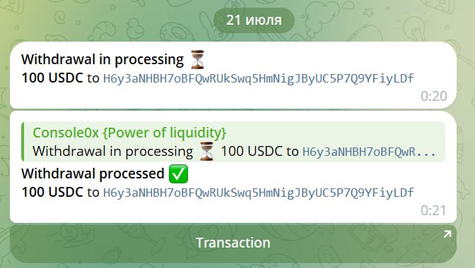 #Console0x 🎮
Сделал 21-й вывод прибыли.
Инвестировано: 6,750 $ 😎
Всего вывел: 2,400 $ ✅
А как ва