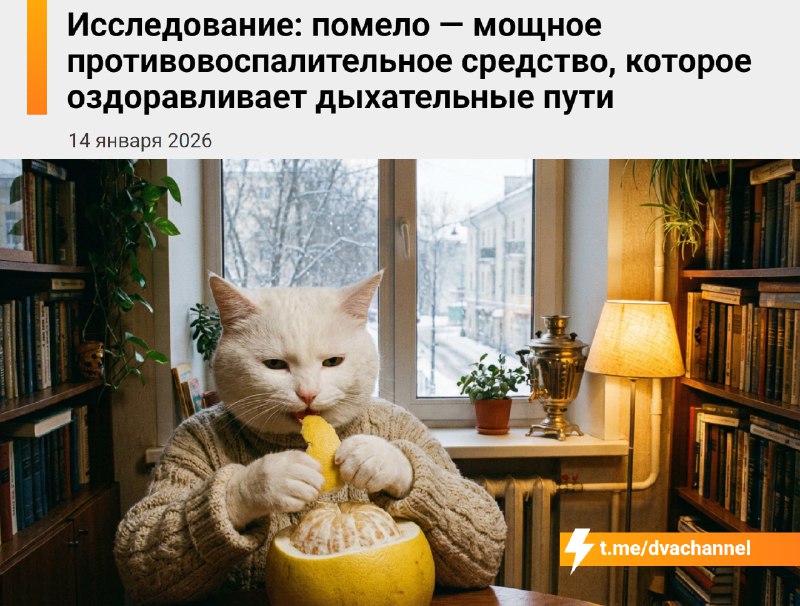 Учёные выяснили, что помело отлично снимает воспаление и лечит дыхательные пути
В нём очень много ф