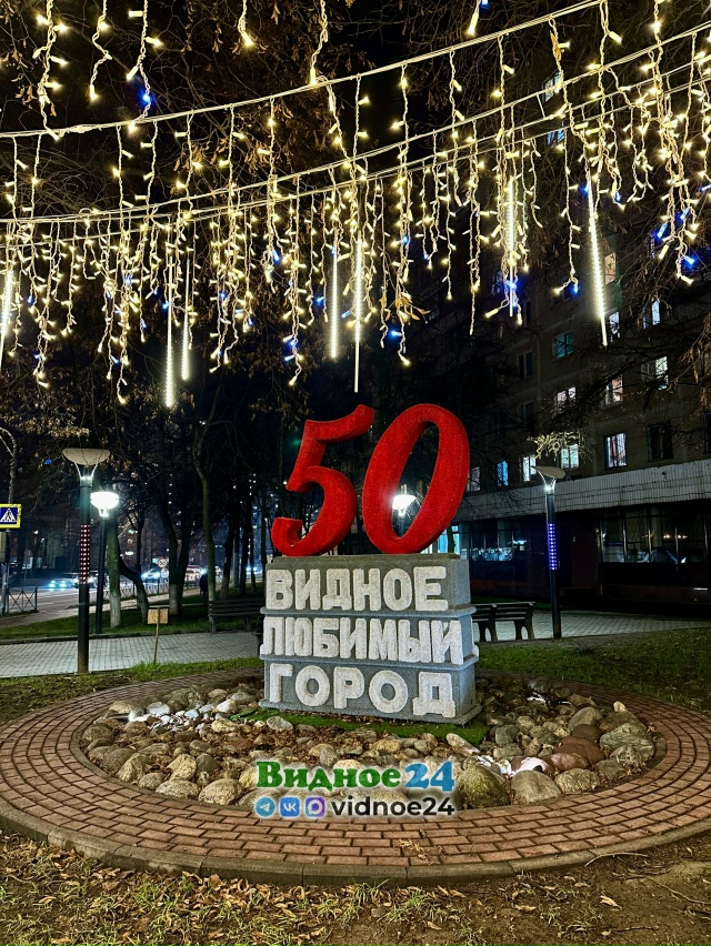 Новогодний сквер 50-летия города Видное 
Фото: [club26550049|?...