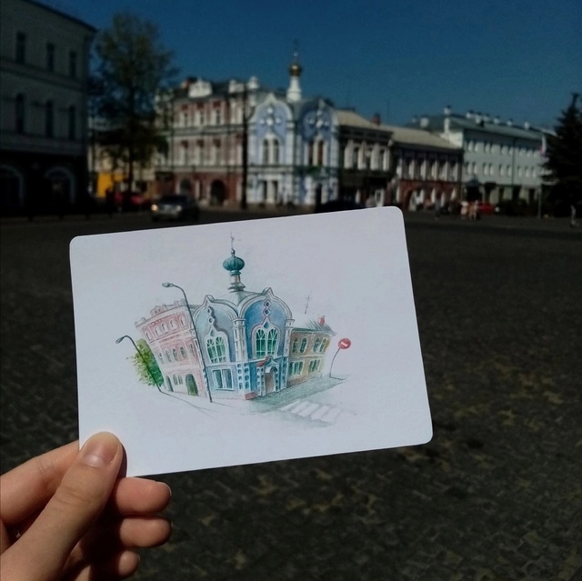 Рыбинск в рисунках 🎨 Оцените работу художника ❤ 📷 ...