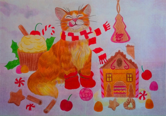 «Сладостный Канун Нового Года»
Материалы: белая бумаг...