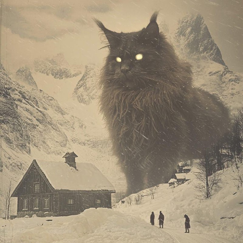 В исландском фольклоре есть существо по имени Йолакёттуринн — огромный зловещий рождественский кот,