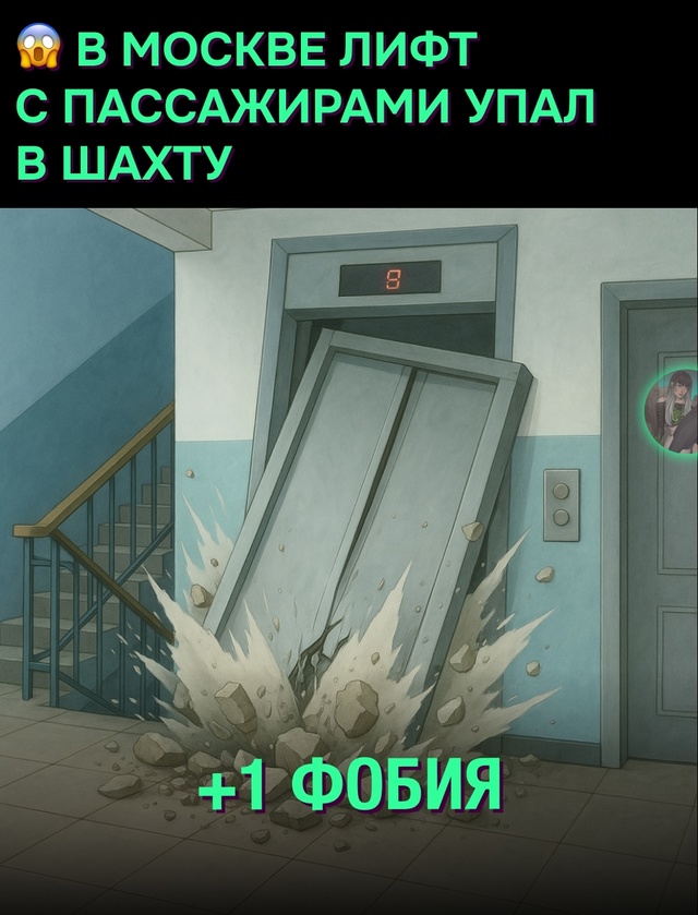 😳 Лифт с людьми рухнул в московской многоэтажке.
Седь...