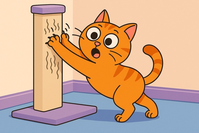 Коты не точат когти — они разминают мышцы и снимают ст?...