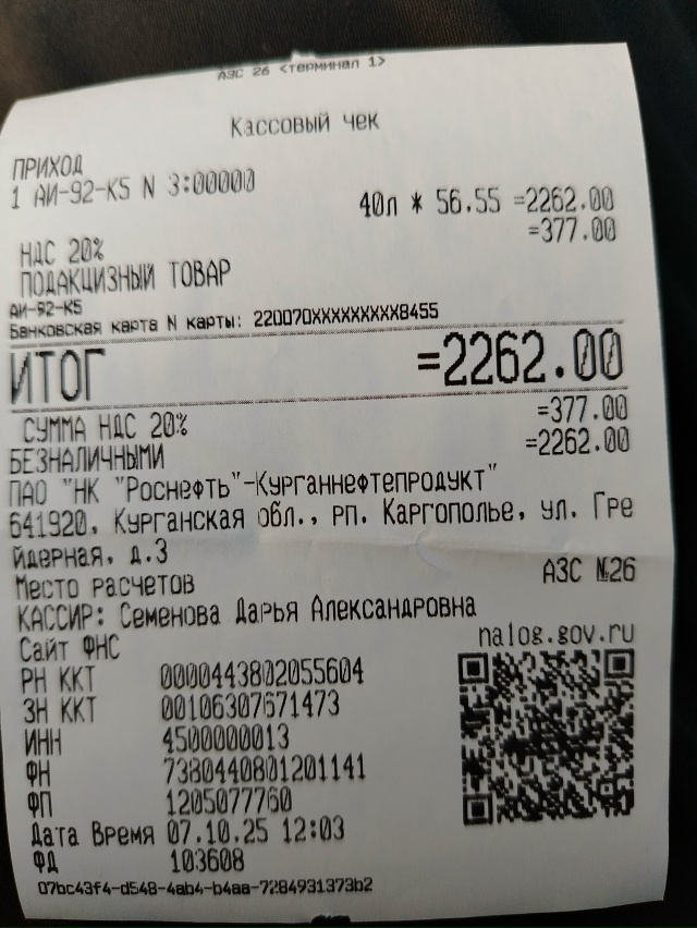 Цены на топливо сегодня Курган, Каргаполье