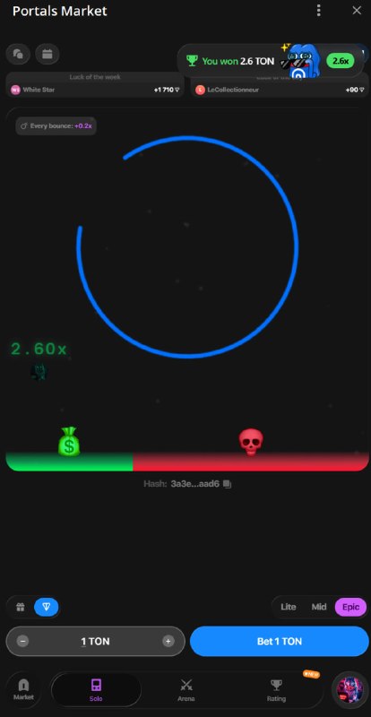 #Portals_Market
Новый режим в играх Portals ❤️
Познакомьтесь с Escape, нашим первым сольным режимо