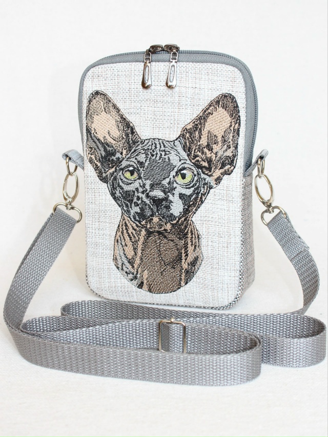 Сумки и рюкзаки с машинной вышивкой 🐈