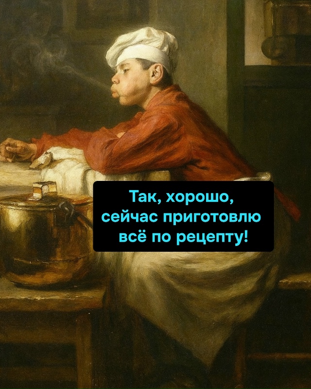 Главное правило кухни: если ингредиента нет — значит, ?...
