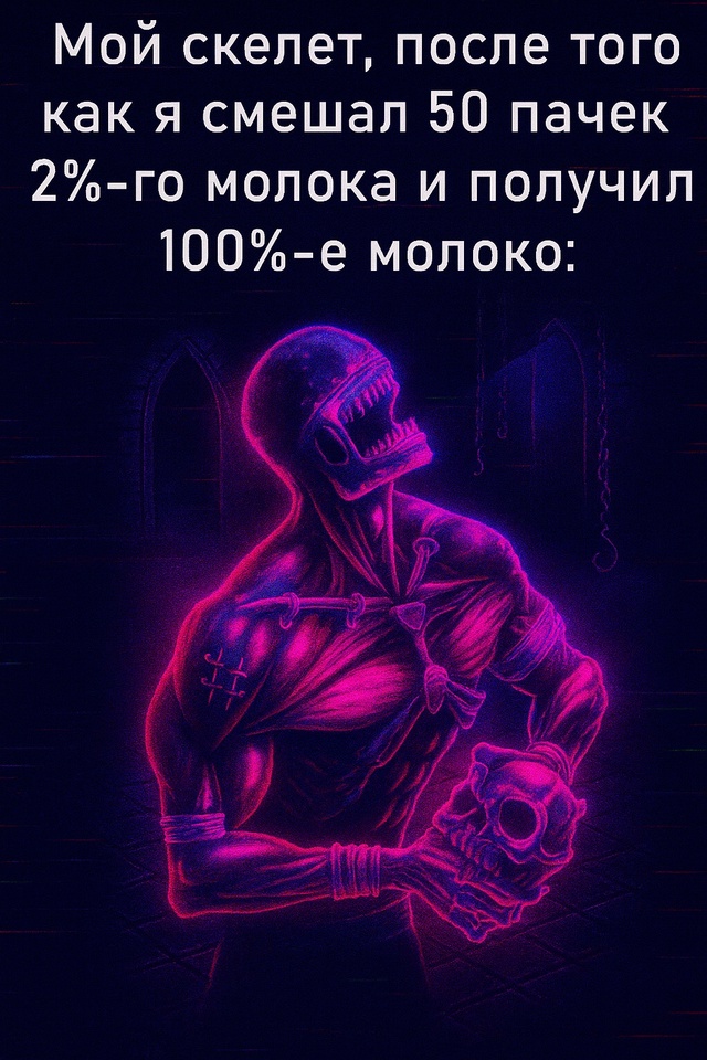 Теперь мое тело состоит на 80% не из воды, а из молока