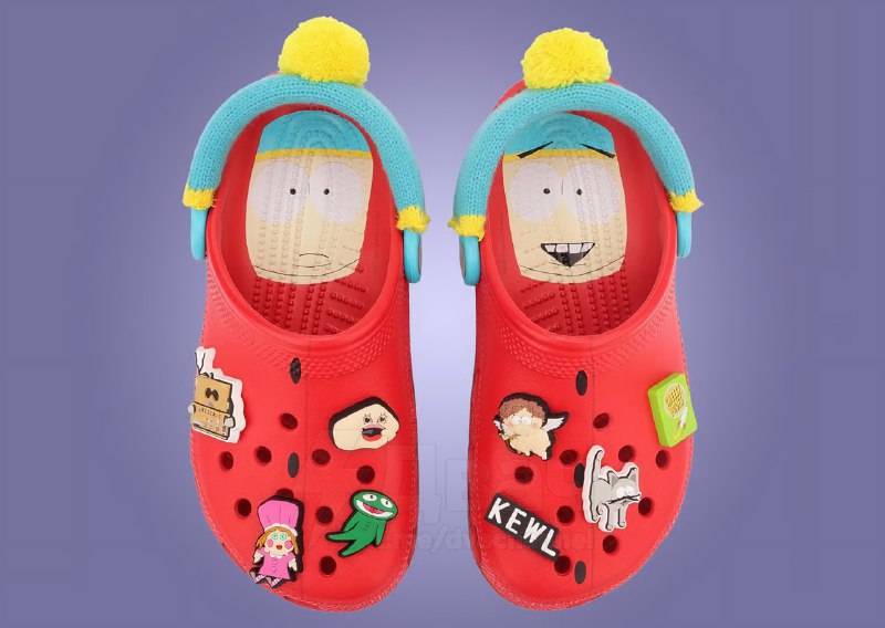 Модники, внимание: Crocs заколлабился с… «Южным Парком».
В линейке будут модели с лицами Картмана,