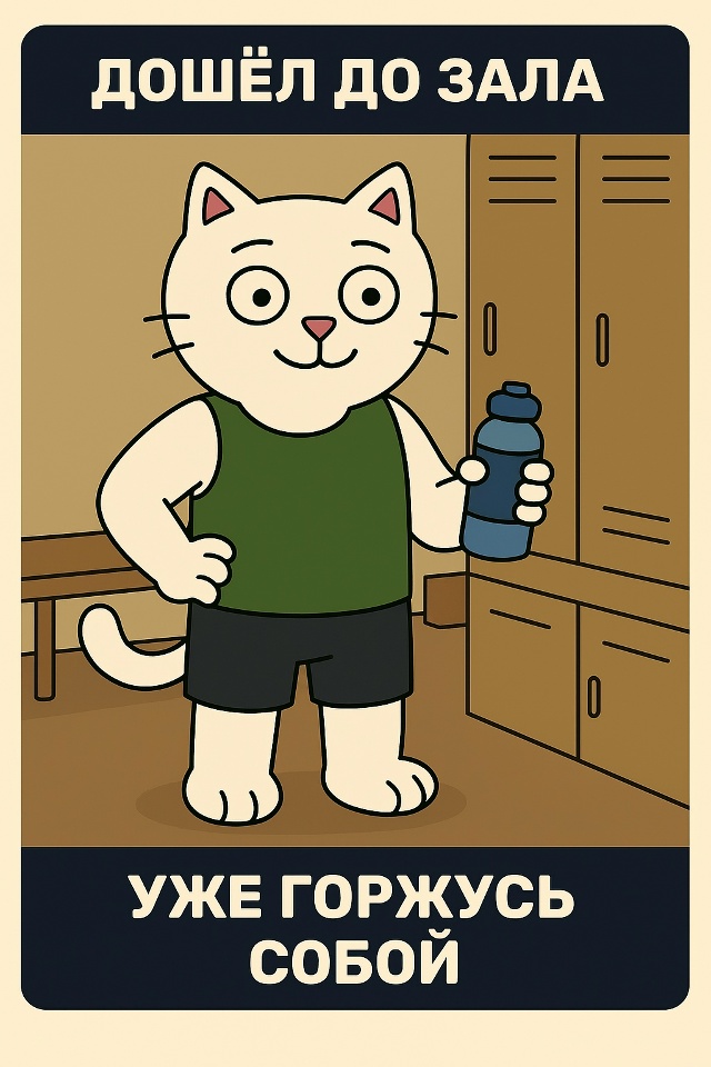 Всё утро сомневался, искал отговорки.
Но вот ты уже сто?...