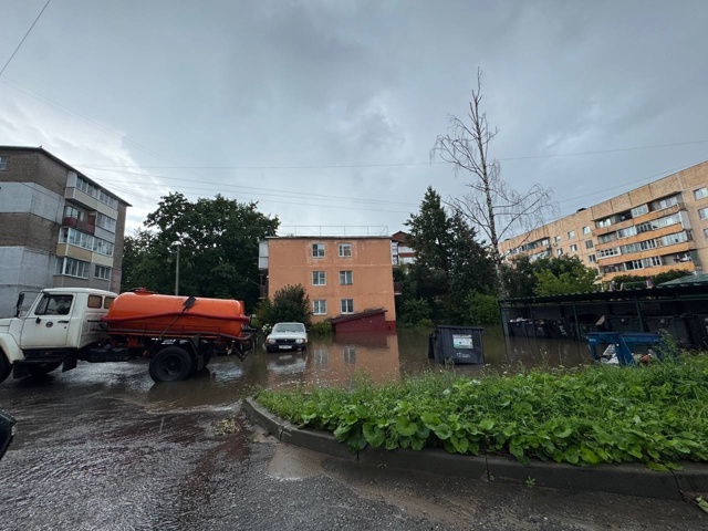 💧Сегодняшний мощный ливень в Можайске вновь привел к ...