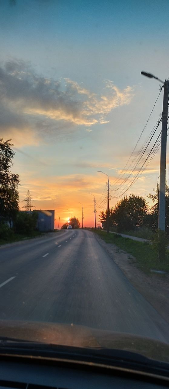Красивый закат в Коврове