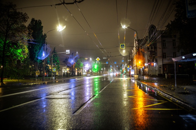 🤩Красивый, влажный и блестящий вечерний Воронеж