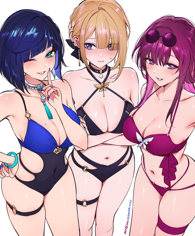 Девочки Геншина #genshin #art #girls