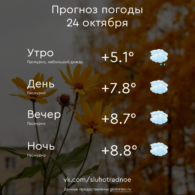 ⛅ Доброе утро, Отрадненцы! Всем продуктивного и приятн...