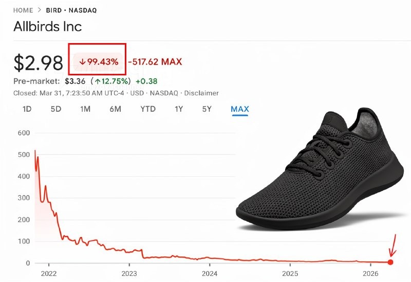 Производитель экологичных кроссовок Allbirds одним днём слил все свои наработки и… стал ИИ-стартапом