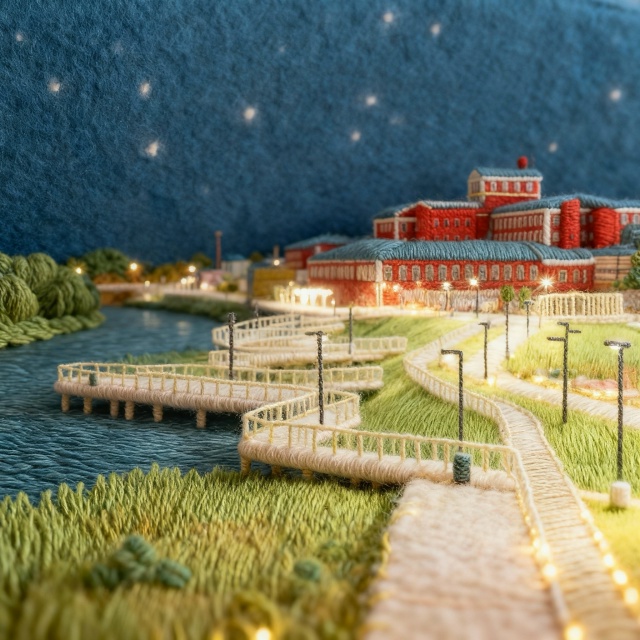 Уютный вязаный город 😍