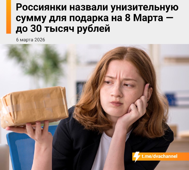 Опросы показали, что дешёвый подарок на 8 Марта с бюджетом до 30 тысяч рублей — это кринж и унижение