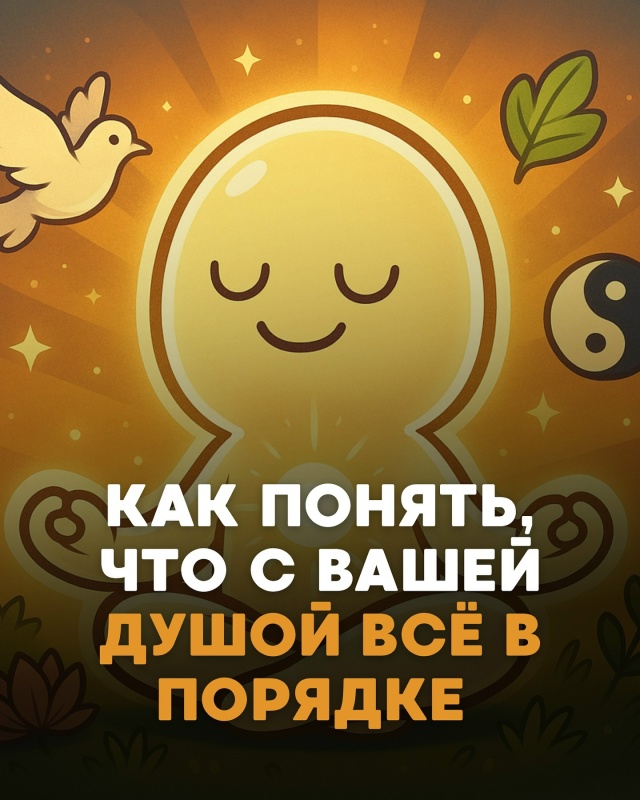 ☀Когда с душой всё в порядке, это чувствуется во всём:
?...