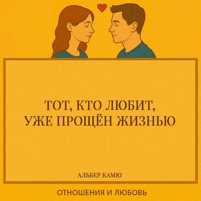 Любовь — это прощение, данное не словами, а самим сущес...