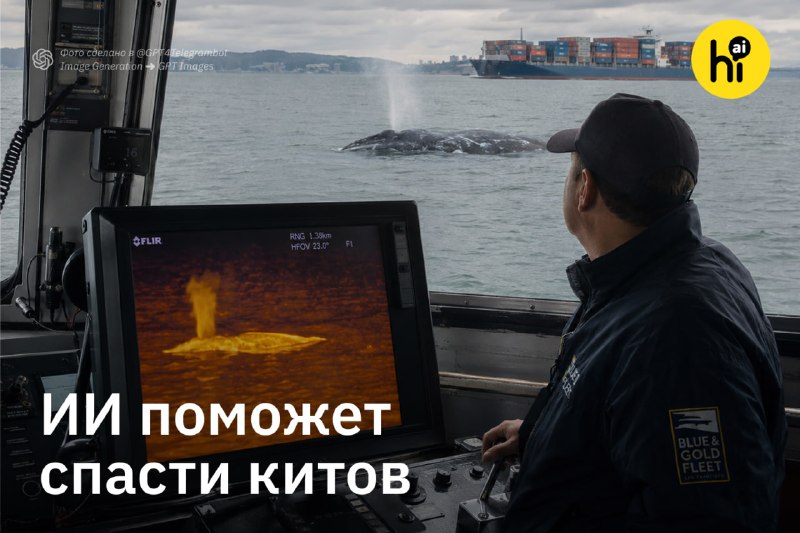 ❤️ ИИ поможет спасти китов от столкновений с судами
Ученые из США разработали систему, которая нахо