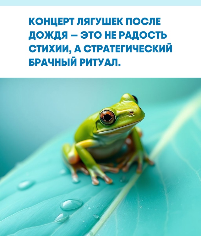 Знакомый каждому с детства хор лягушек после ливня — э...