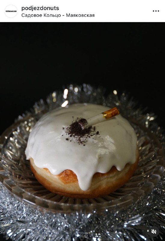 Так, это что такое: московское заведение выпустило пончики в виде... Пепельницы.
Это пончик с сахар