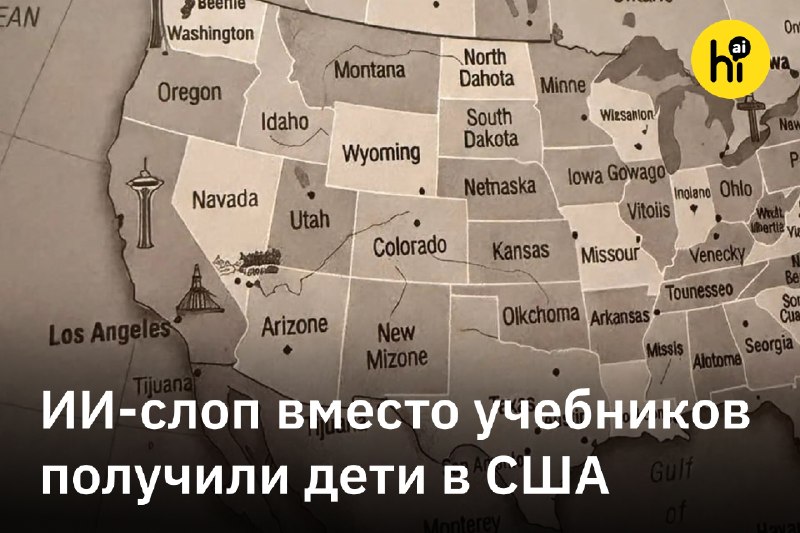 🌐 ИИ-слоп вместо учебников получили дети в США
В штате Кентукки ученикам средней школы Фарнсли в пе
