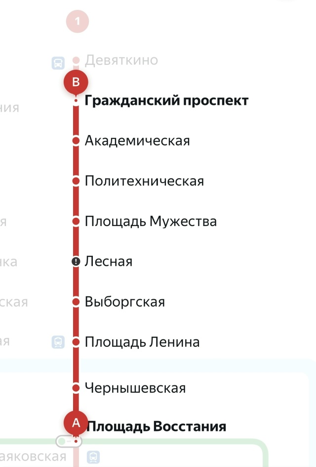 По маршруту пл.Восстания - Гражданский проспект ( 2-3 ваг...
