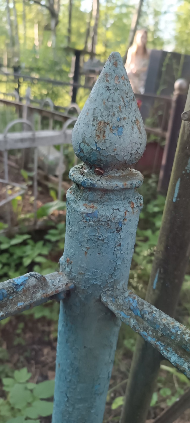 Необходимо покрасить оградку, скамейку и стол на кладб...